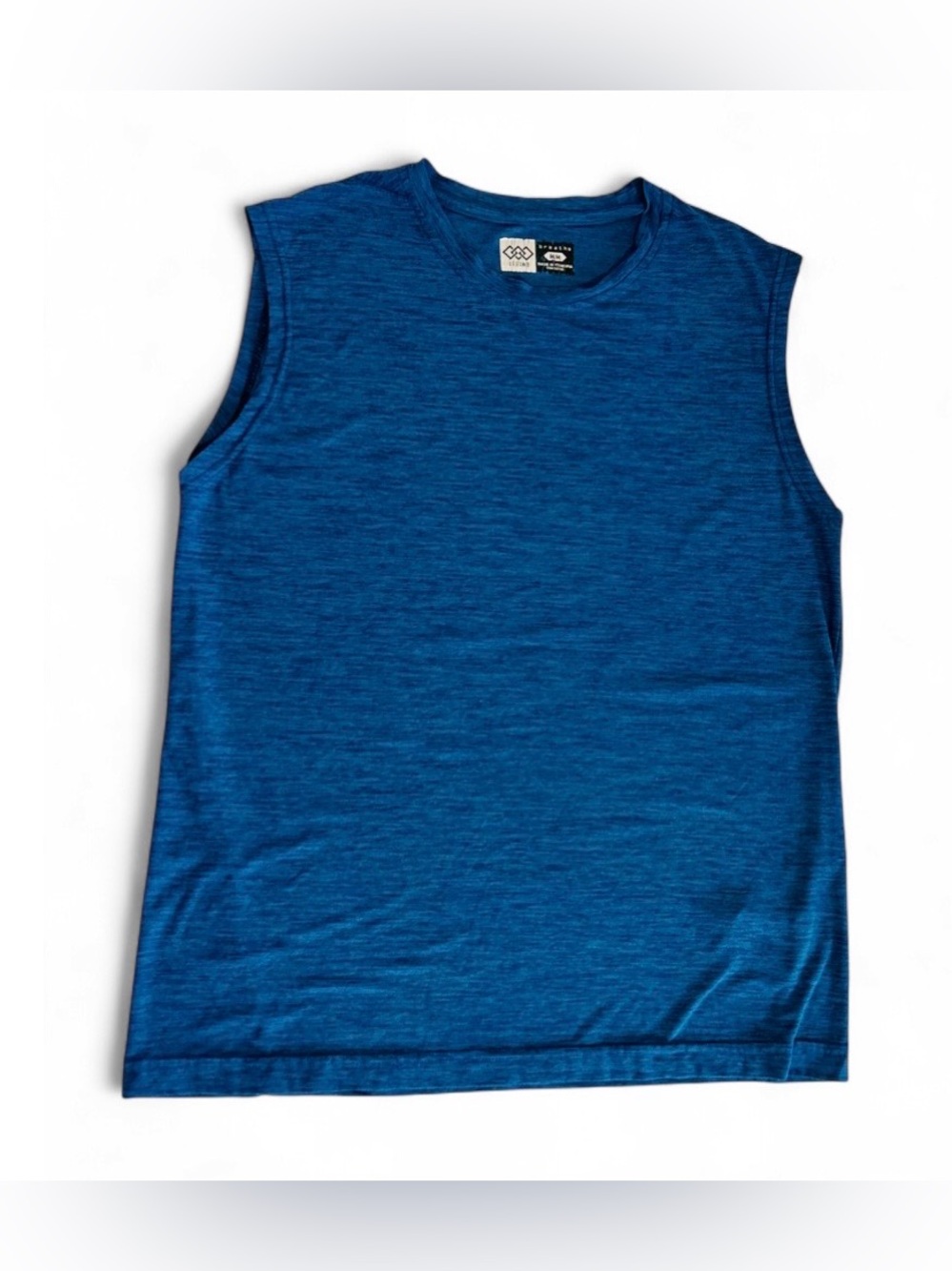 LEG3ND Breathe Men’s Sleeveless Active Shirt Size M Heather Blue Gym Workout